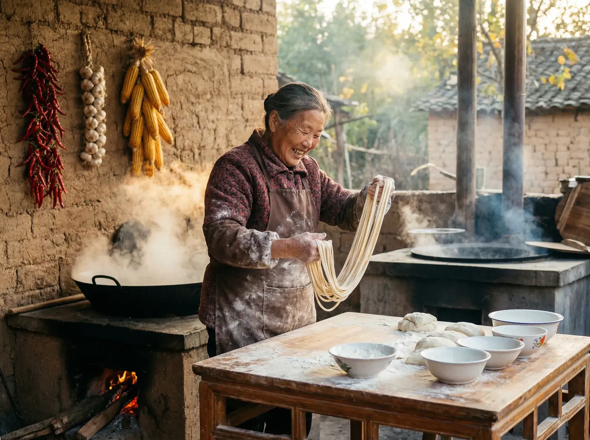 农家大嫂手擀面 - 写真在线免费看网站 乡村美食
